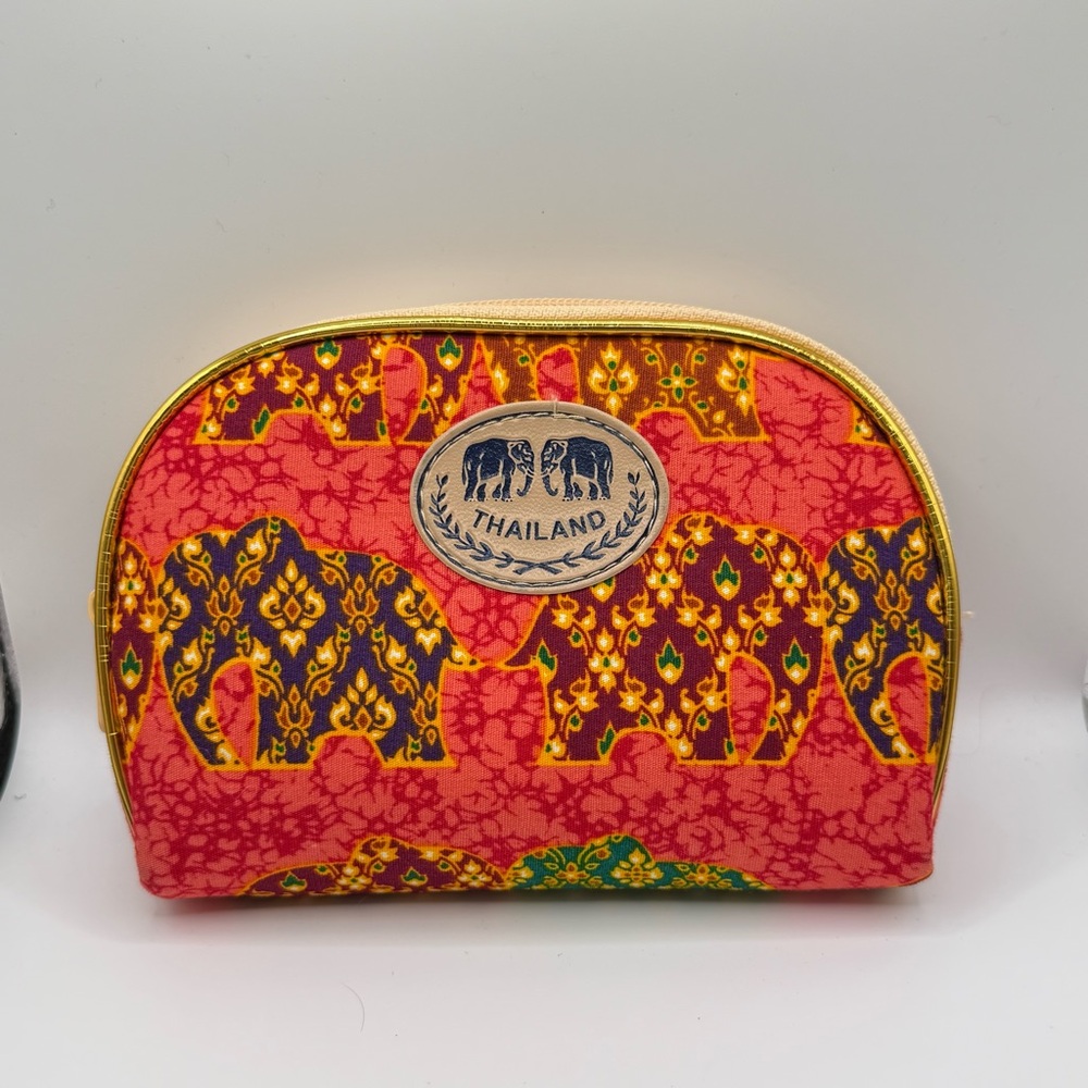 Thailand Colorful Elephant Print Pouch